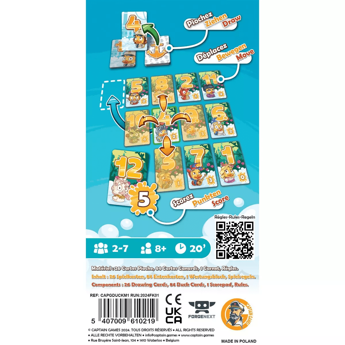 Asmodee Duck & Cover Card Game: Educational Numbers, Party Cards, 2-7 Players, Full Game Set - Image 3