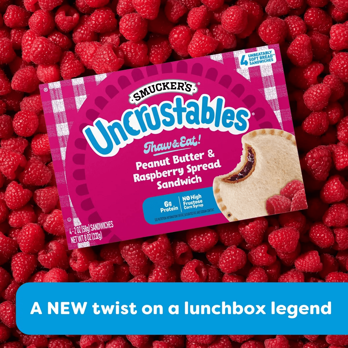 Smucker'S Uncrustables Frozen Peanut Butter & Raspberry Spread Sandwich - Image 10