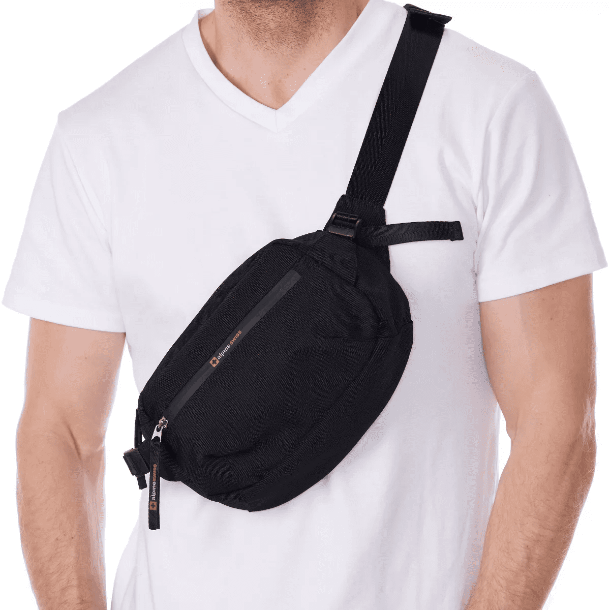 Alpine Swiss Fanny Pack Adjustable Waist Bag Sling Crossbody Chest Pack Bum Bag - Image 4