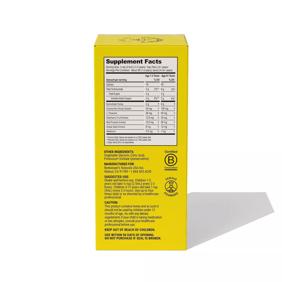 Beekeepers Naturals Kids' Nighttime Propolis Cough Syrup - 4 Fl Oz - Image 5