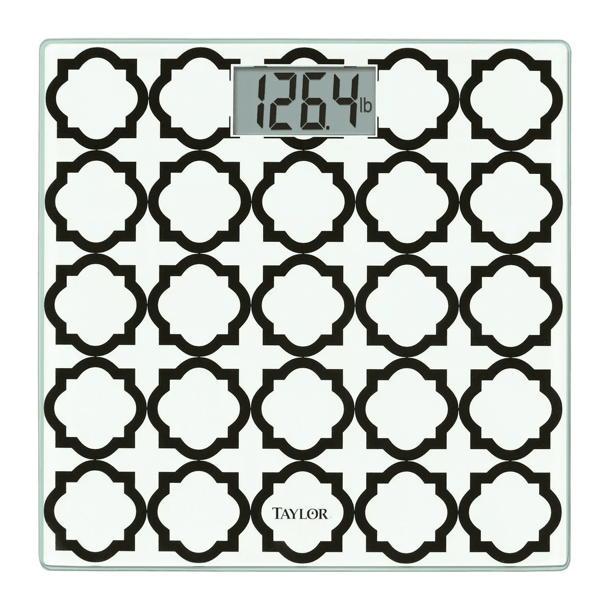 Taylor® Precision Products Digital Glass room Scale with Black/White Lattice, 400-Lb. Capacity in Multicolored - Image 3