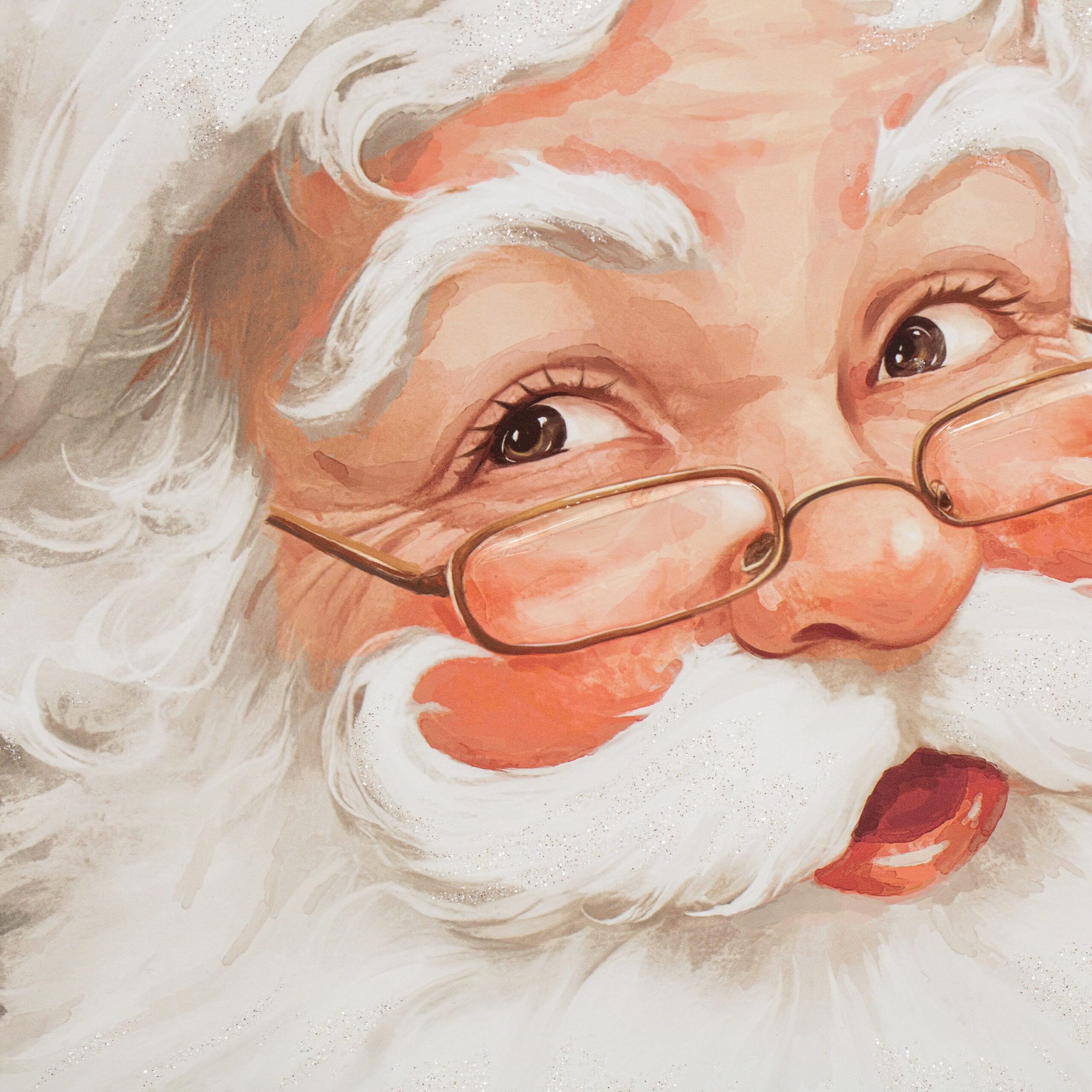 Mistletoe Santa Framed Transitional Christmas Wall Art, 22" X 22", by - Image 3