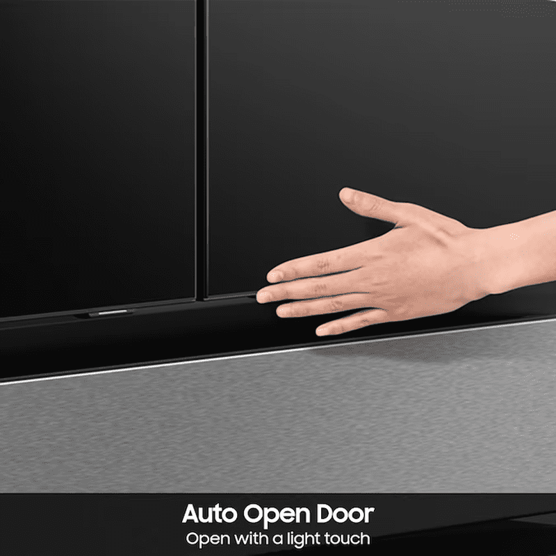 Bespoke Standard-Depth Family Hub 29-Cu Ft 4 -Door 36-In Wide Smart Compatible French Door Refrigerator with Dual Ice Maker with Water Dispenser ( Charcoal Glass Top with Stainless Steel Bottom Panels ) ENERGY STAR Certified - Image 9