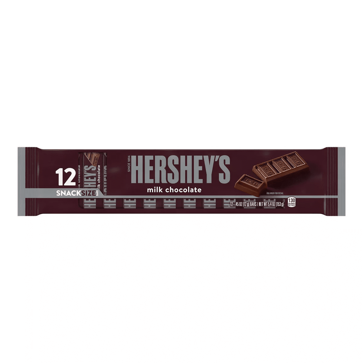 Hershey'S Milk Chocolate Snack Size Bars - 5.4Oz/12Ct - Image 2
