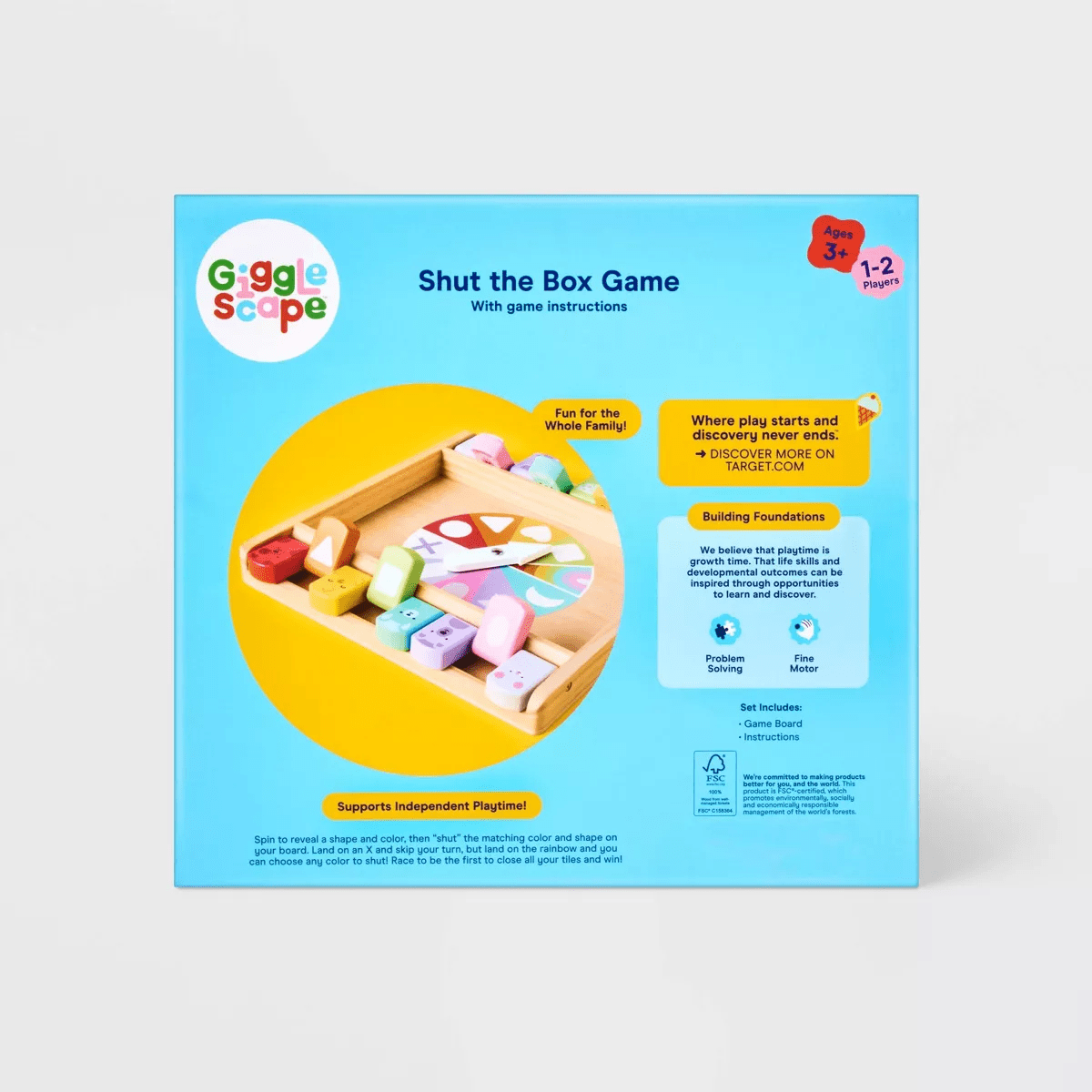 Shut the Box Variant - Gigglescape(Tm): Educational Math Game for 1-2 Players with Instructions, 20 Min Play - Image 4