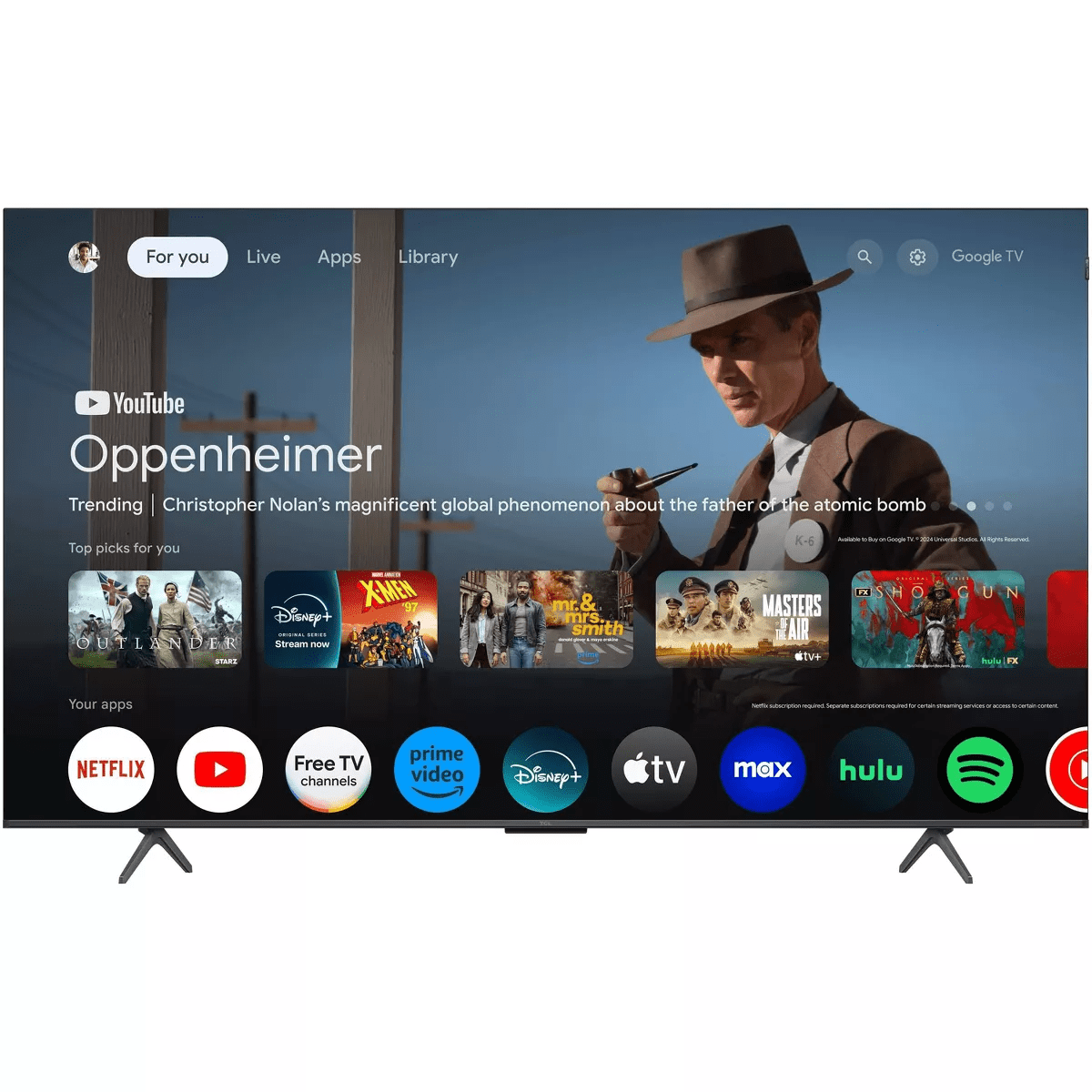 TCL Class Q6-Series 4K UHD HDR QLED Smart Google TV - Image 2