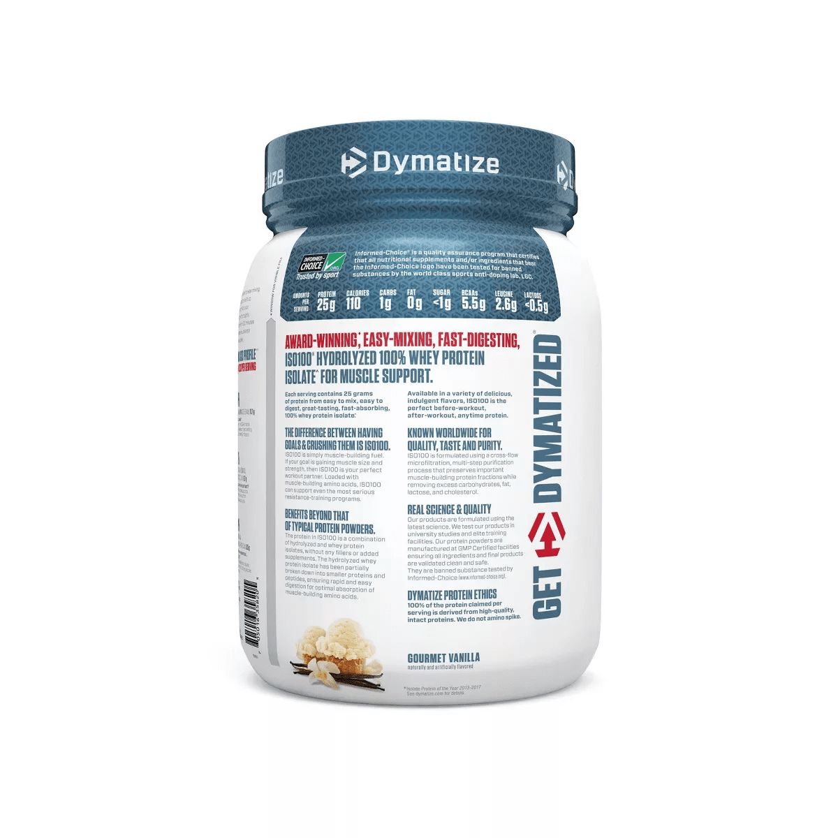 Dymatize 100% Whey Isolate Protein Powder - Gourmet Vanilla - Image 2