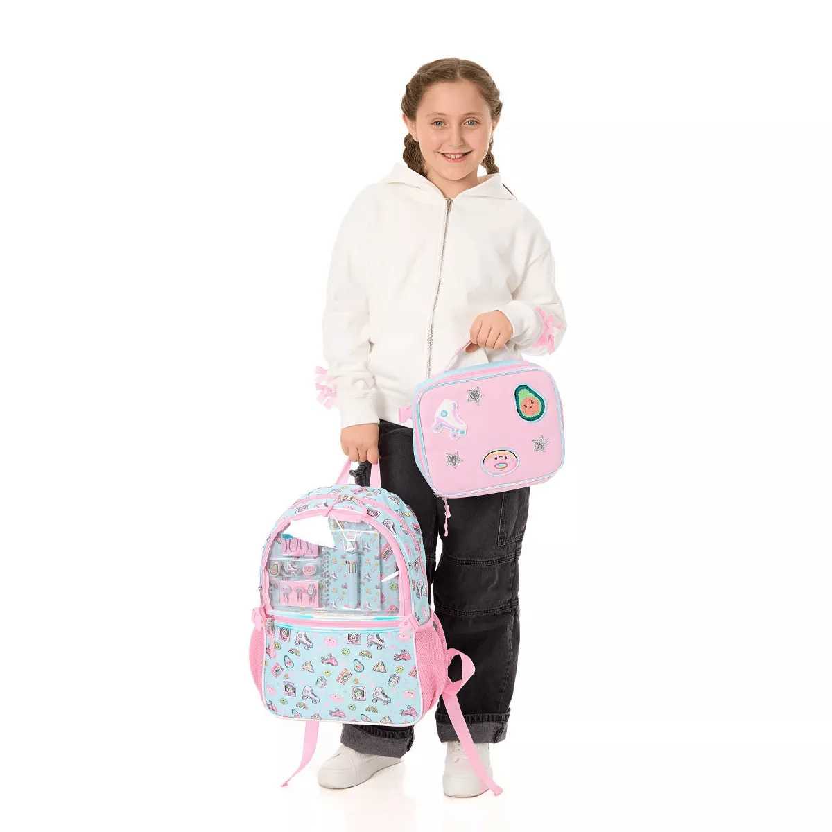 Locker Club Kids' 16L Kids Backpack with Clear Lunch Stationery - Image 13