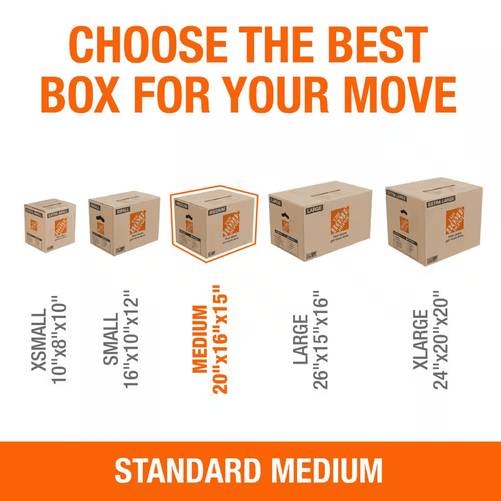 20 In. L X 16 In. W X 15 In. D Medium Moving Shipping and Packing Box with Handles - Image 8
