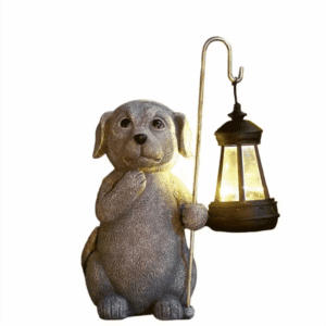 Garden Decor Statues: Front Patio Balcony Yard Art Lawn Ornaments Porch Outdoor outside Decorations (Dog)