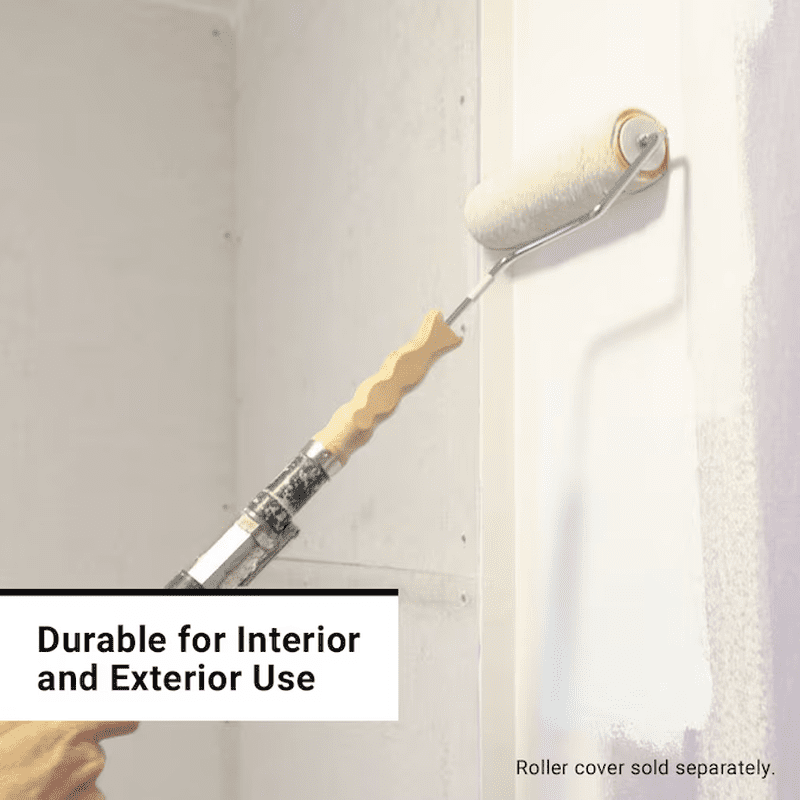 Professional Wood Handle 9-In Metal Standard Paint Roller Frame - Image 8