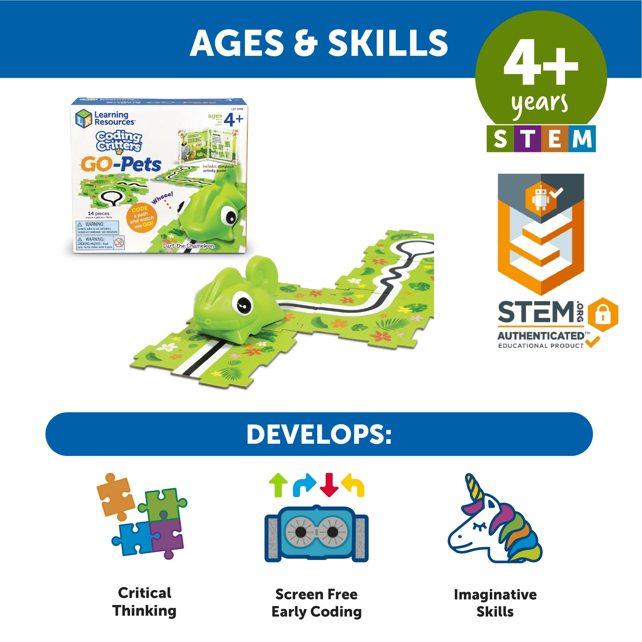 Coding Critters Go Pets Dart the Chameleon, Early Coding Toy, Ages 4+ - Image 5