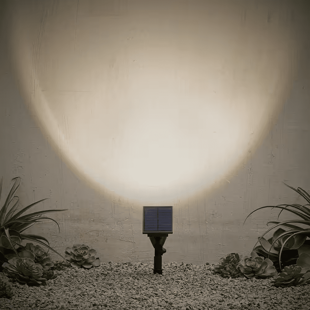 Solar 50 Lumens Black Outdoor Integrated LED Adjustable Beam Spotlight (2-Pack); Weather/Water/Rust Resistant - Image 6