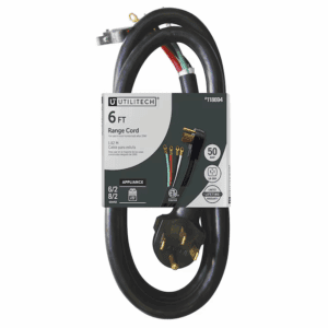 Range Cord 6-Ft 50 -Amp 4 -Prong Black Range Appliance Power Cord