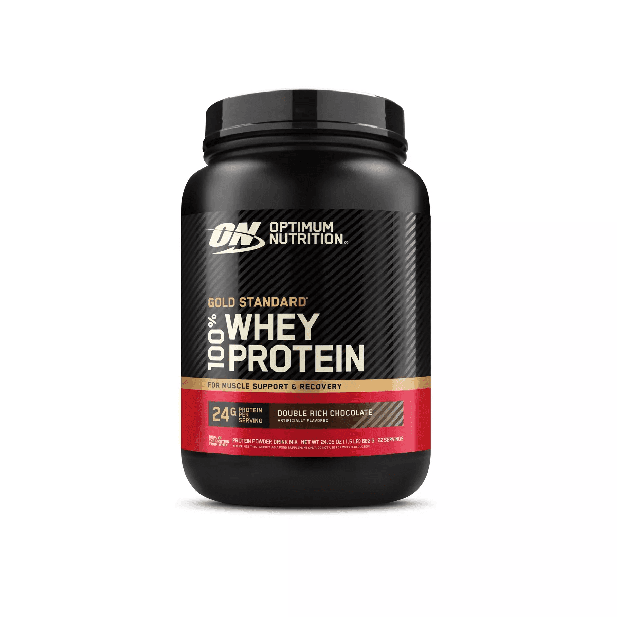 Optimum Nutrition Gold Standard 100% Whey Protein Powder - Double Rich Chocolate - 22 Servings - 23.59Oz