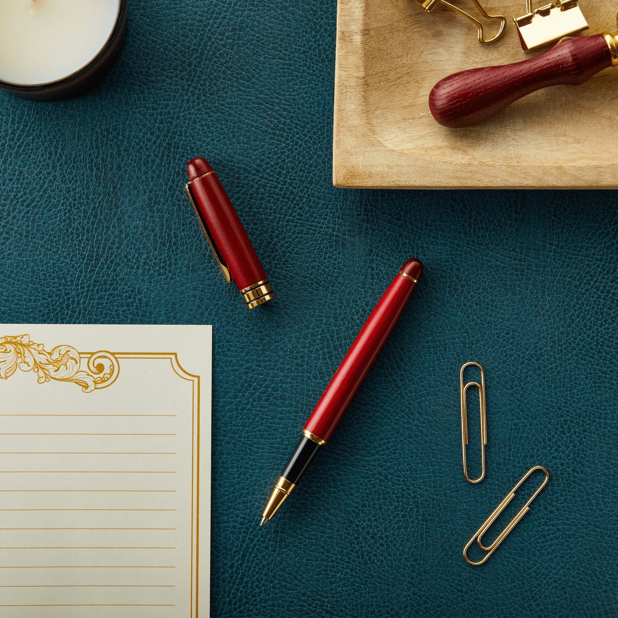 2 Pack Luxury Rosewood Pen Sets for Men Gift - Fancy Nice Ballpoint Pens with Black Ink Refills for Signature Executives Business Office - Image 3