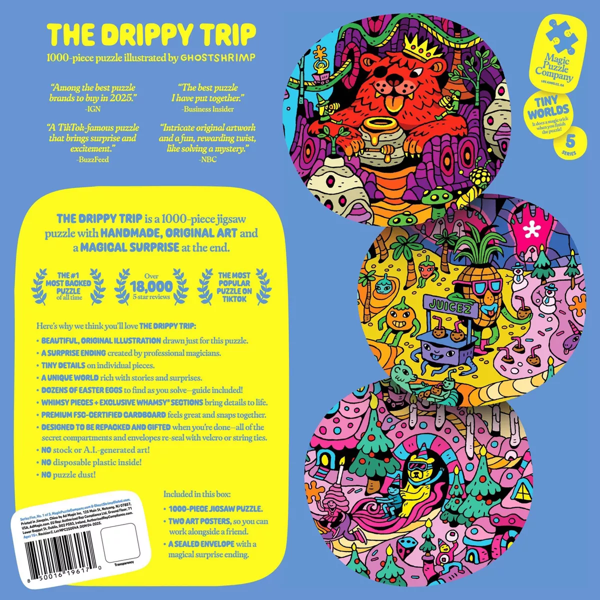 Magic Puzzle Company the Drippy Trip Jigsaw Puzzle - 1000Pc: Paper Collage for Memory & Motor Skills Development - Image 2