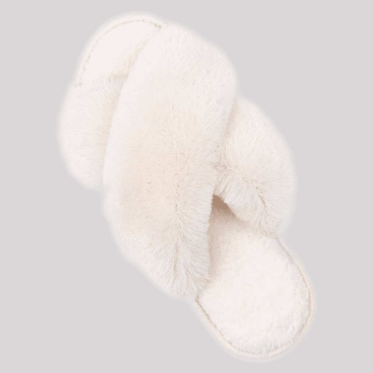 Rockdove Women'S Adeline Cross-Band Faux Fur Slide Slipper - Image 9