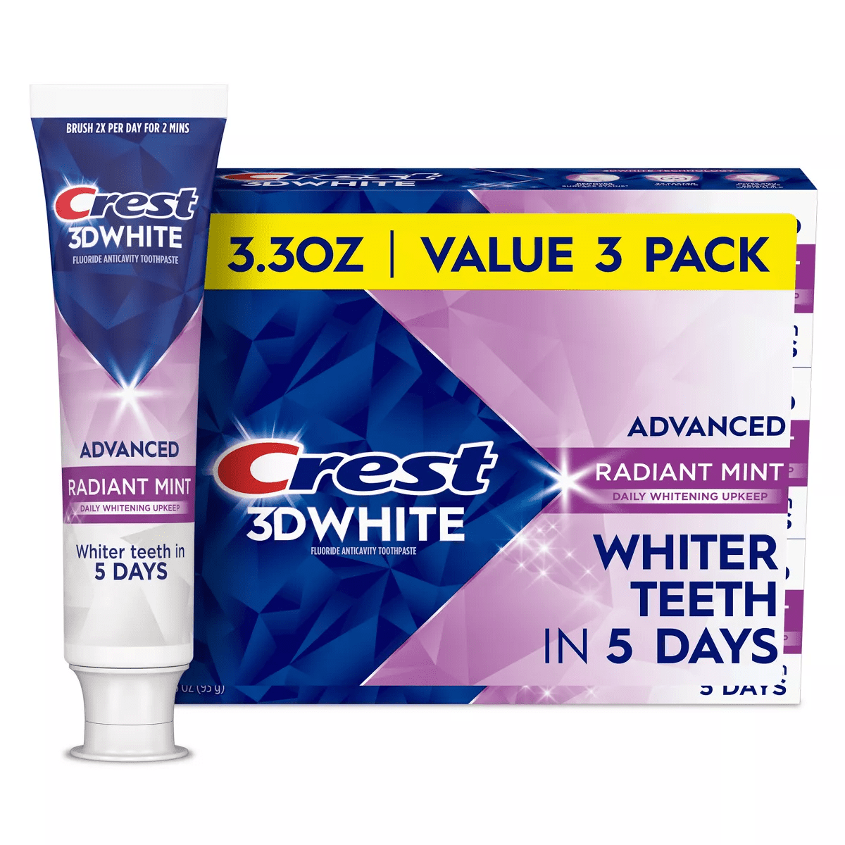 Crest 3D White Advanced Teeth Whitening Toothpaste, Radiant Mint - Image 13