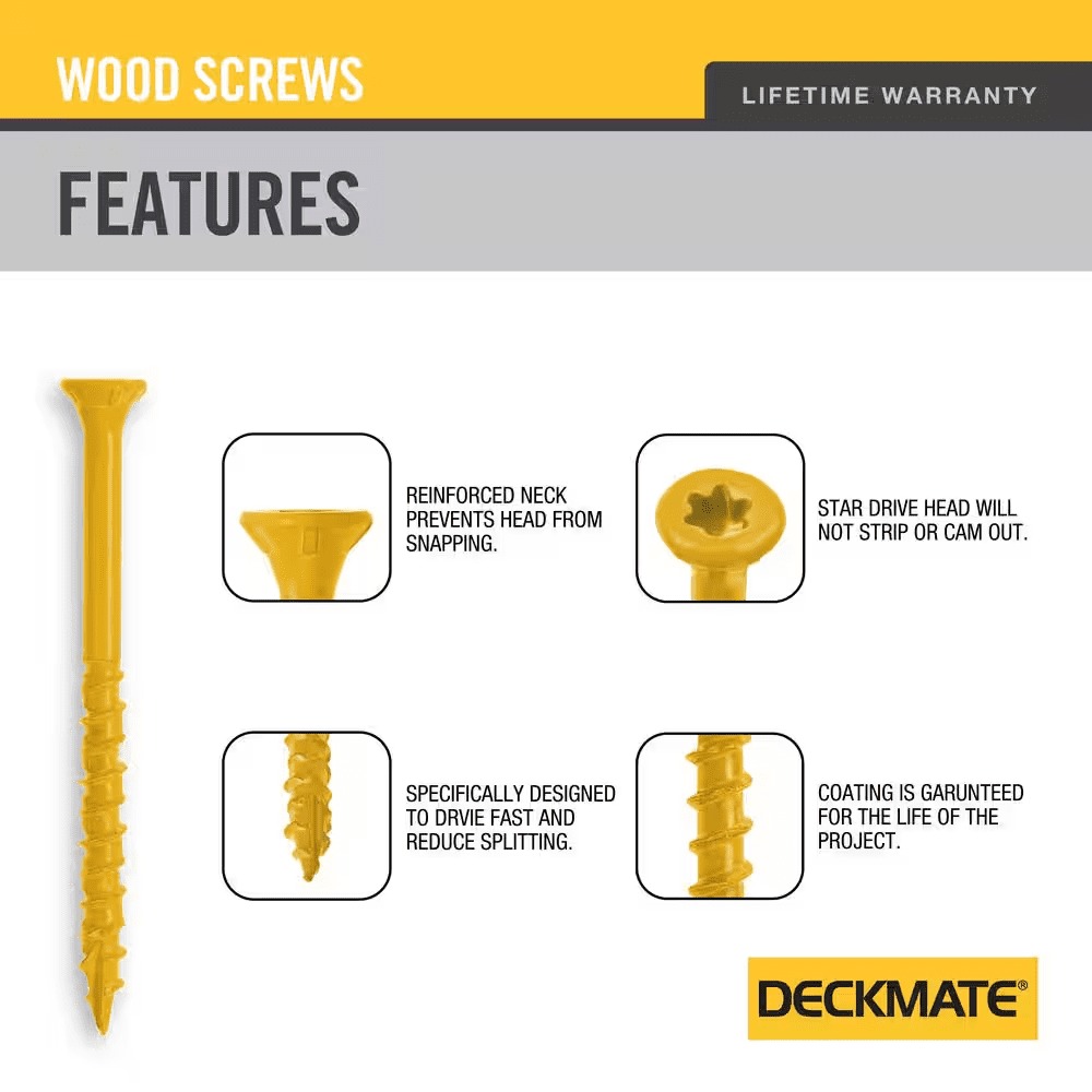 #9 X 3 In. Tan Star Flat Head Wood Deck Screw (25 Lbs. / 1543-Pieces) - Image 4