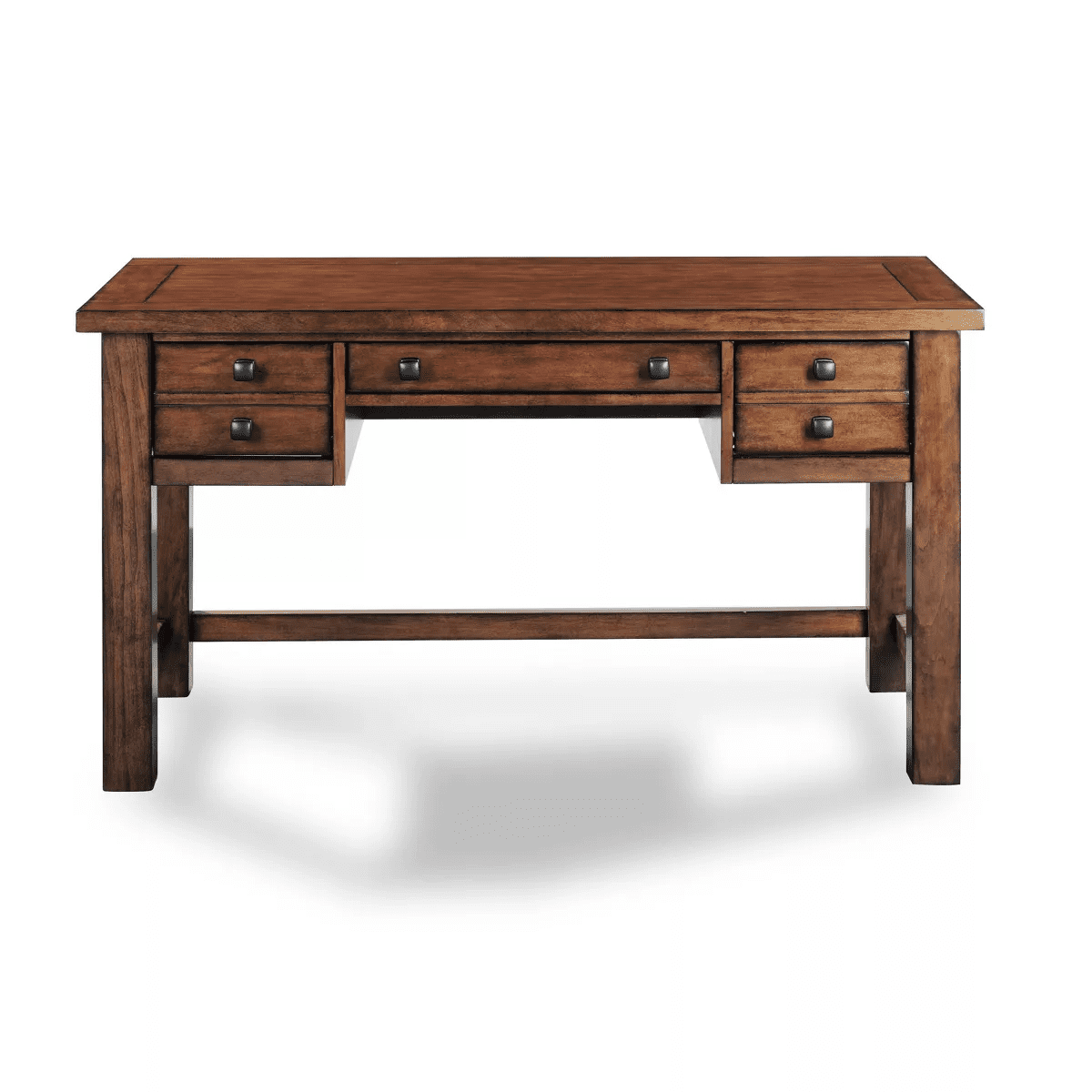 Tahoe Executive Writing Desk - Aged Maple - Home Styles: Mid-Century Modern, Hardwood Frame, Drawer Storage - Image 12
