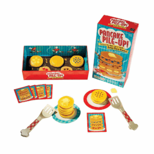 Educational Insights Pancake Pile-Up! Race Game: Math Learning, Fine Motor Skills, 2-Player Board Activity