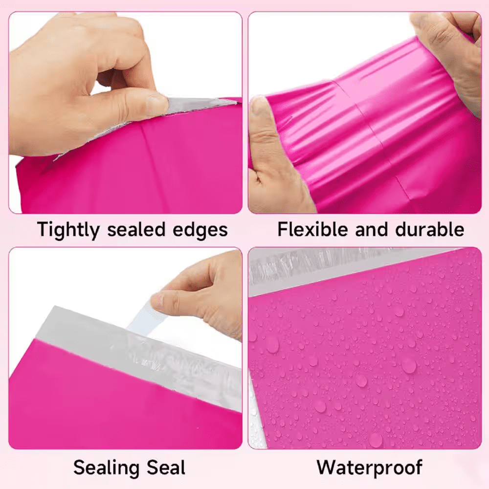 Pink Poly Mailers 14.5 X 19 In. 100 Pack Strong Adhesive Waterproof Shipping Envelopes for Clothing and Small Business - Image 2