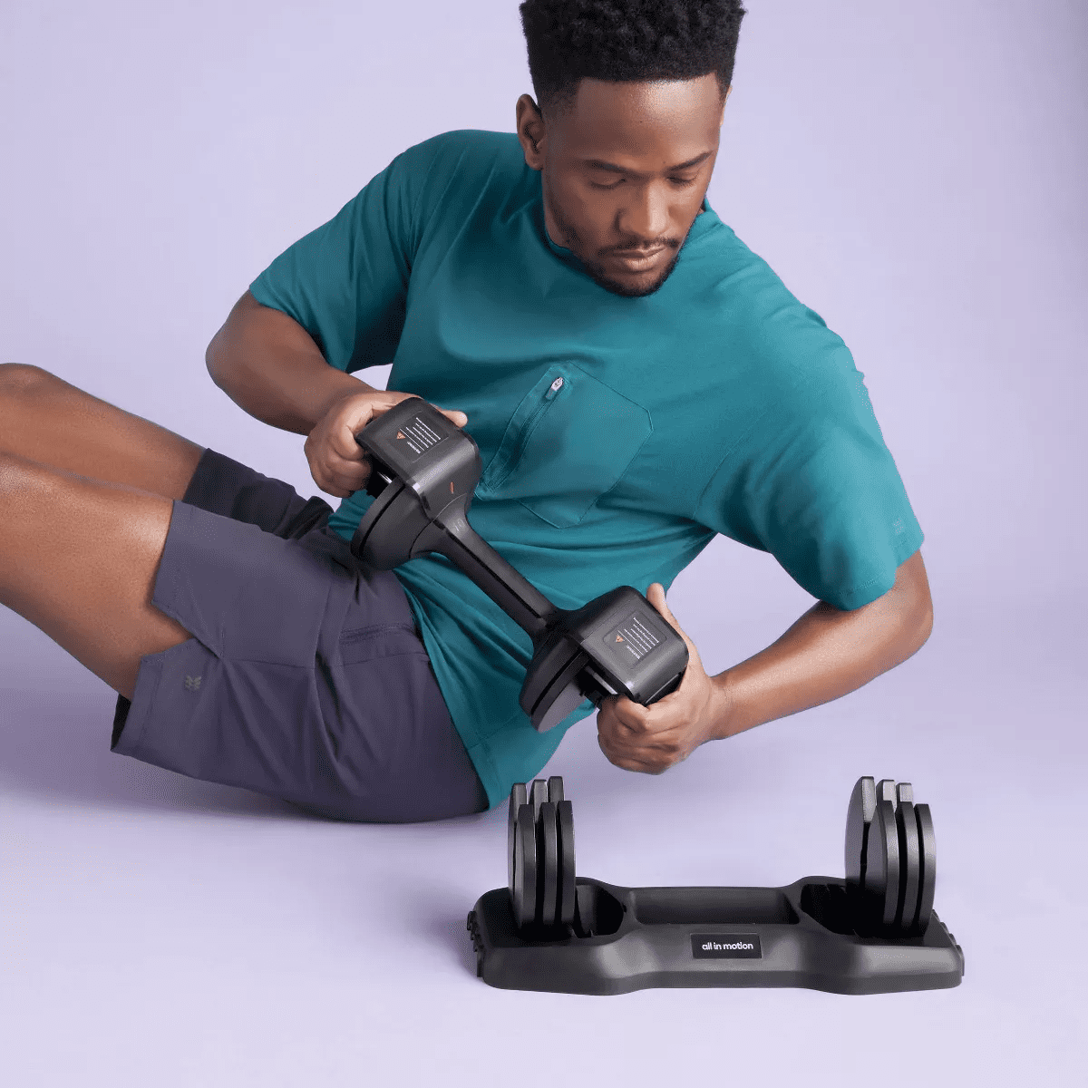 Adjustable Dumbbell 25Lbs - All in Motion™: Steel & Plastic, Single Piece - Image 6