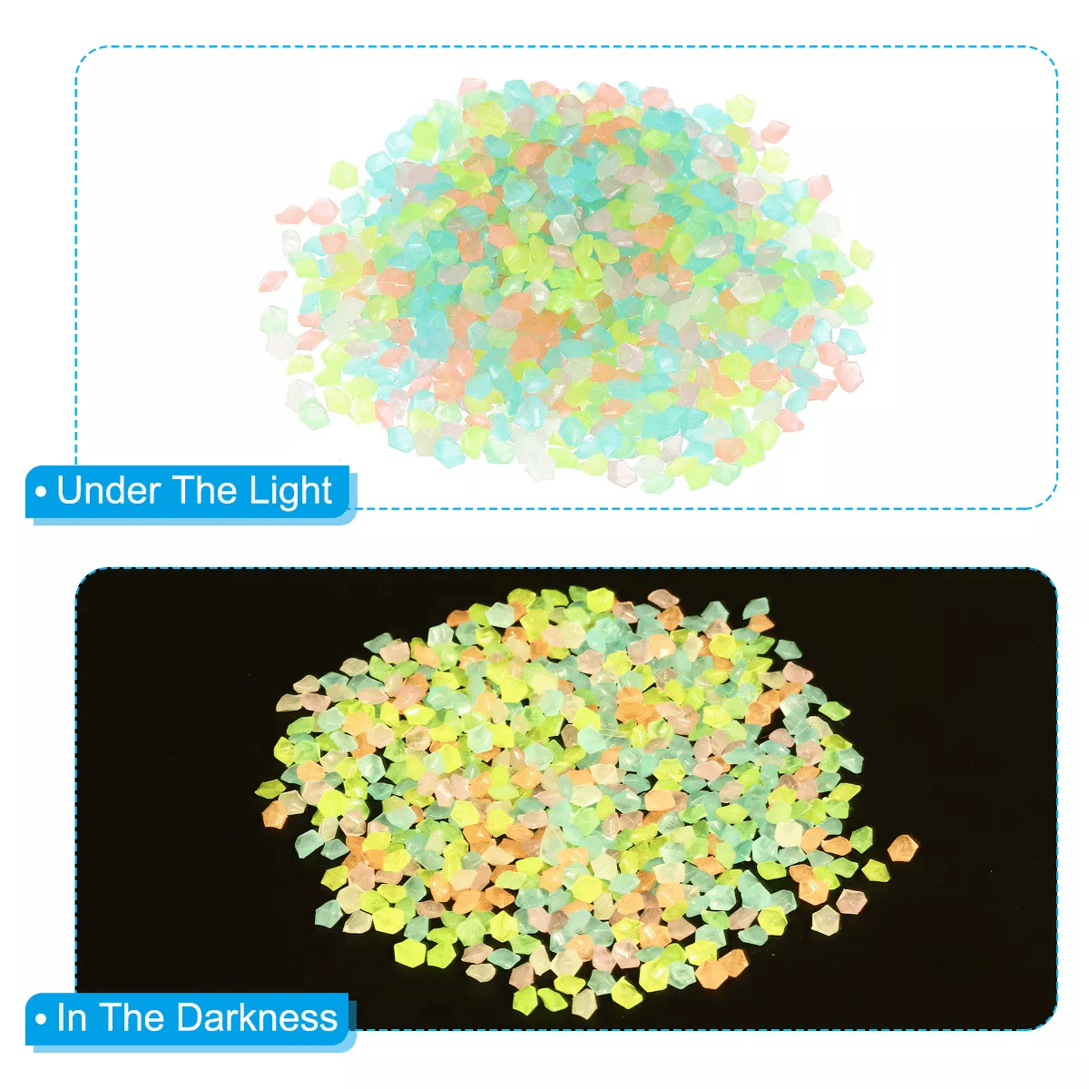 Unique Bargains Fish Tank Decoration Glowing Luminous Pebbles 3-5Mm Multicolored 5000 Pcs - Image 4