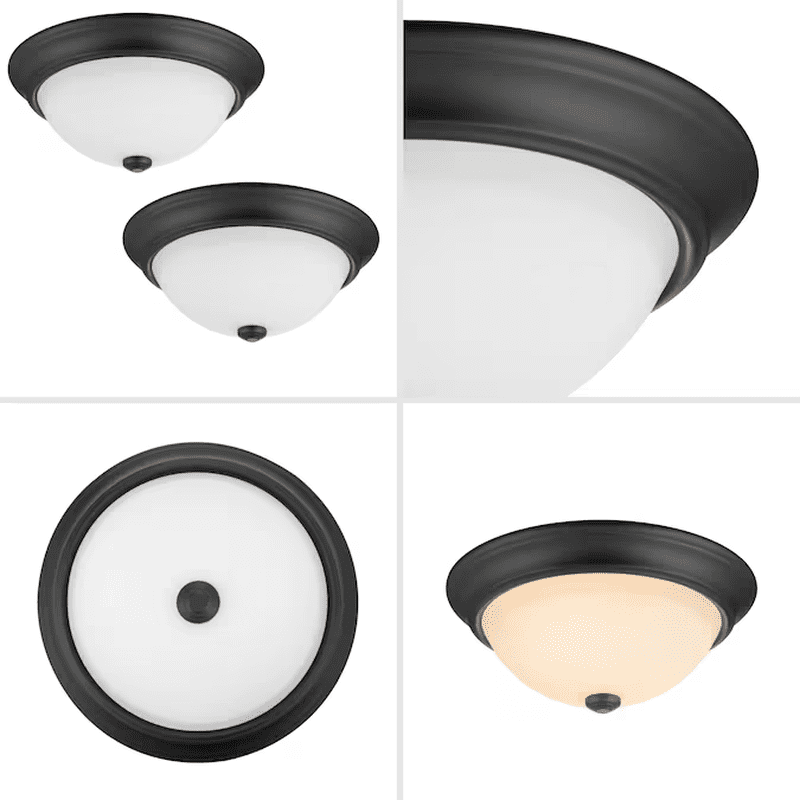 2 -Light 13-In Gloss Bronze Flush Mount Light 2 -Pack - Image 5