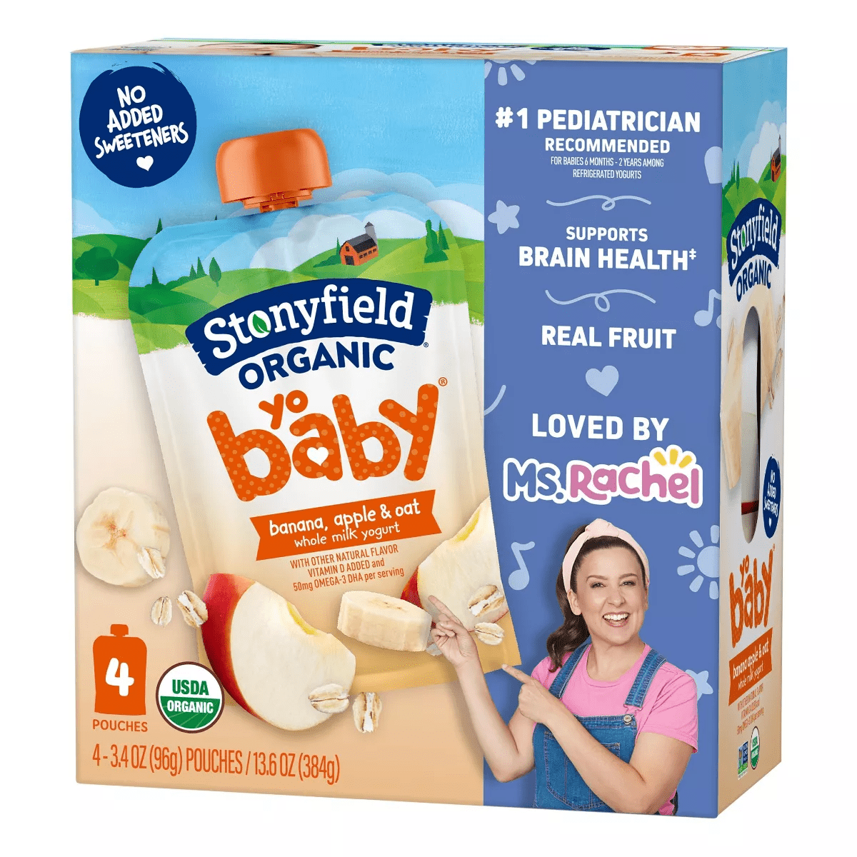 Stonyfield Organic Yobaby Whole Milk Yogurt - 4Ct/3.4Oz Pouches - Image 3