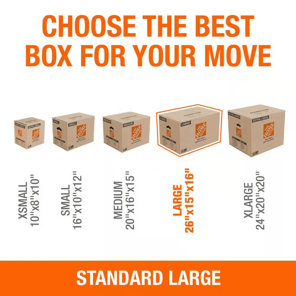 26 In. L X 16 In. W X 15 In. D Large Moving Shipping and Packing Box with Handles (10-Pack) - Image 8