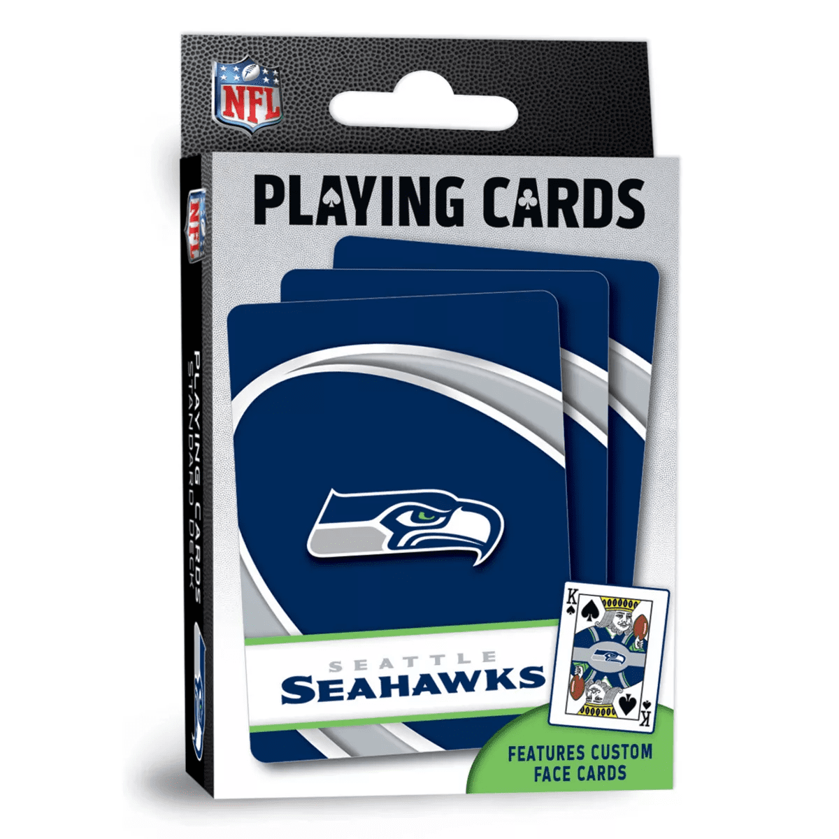 Masterpieces Officially Licensed NFL Seattle Seahawks Playing Cards - 54 Card Deck for Adults - Image 2