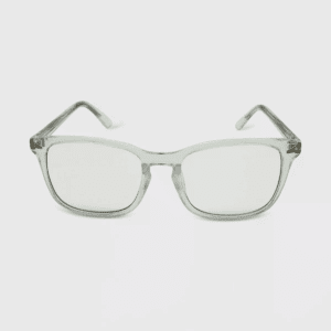 Women'S Crystal Rectangle Blue Light Filtering Glasses - Wild Fable™ Clear: Polycarbonate Frame, Medium Fit, Hinged Temple
