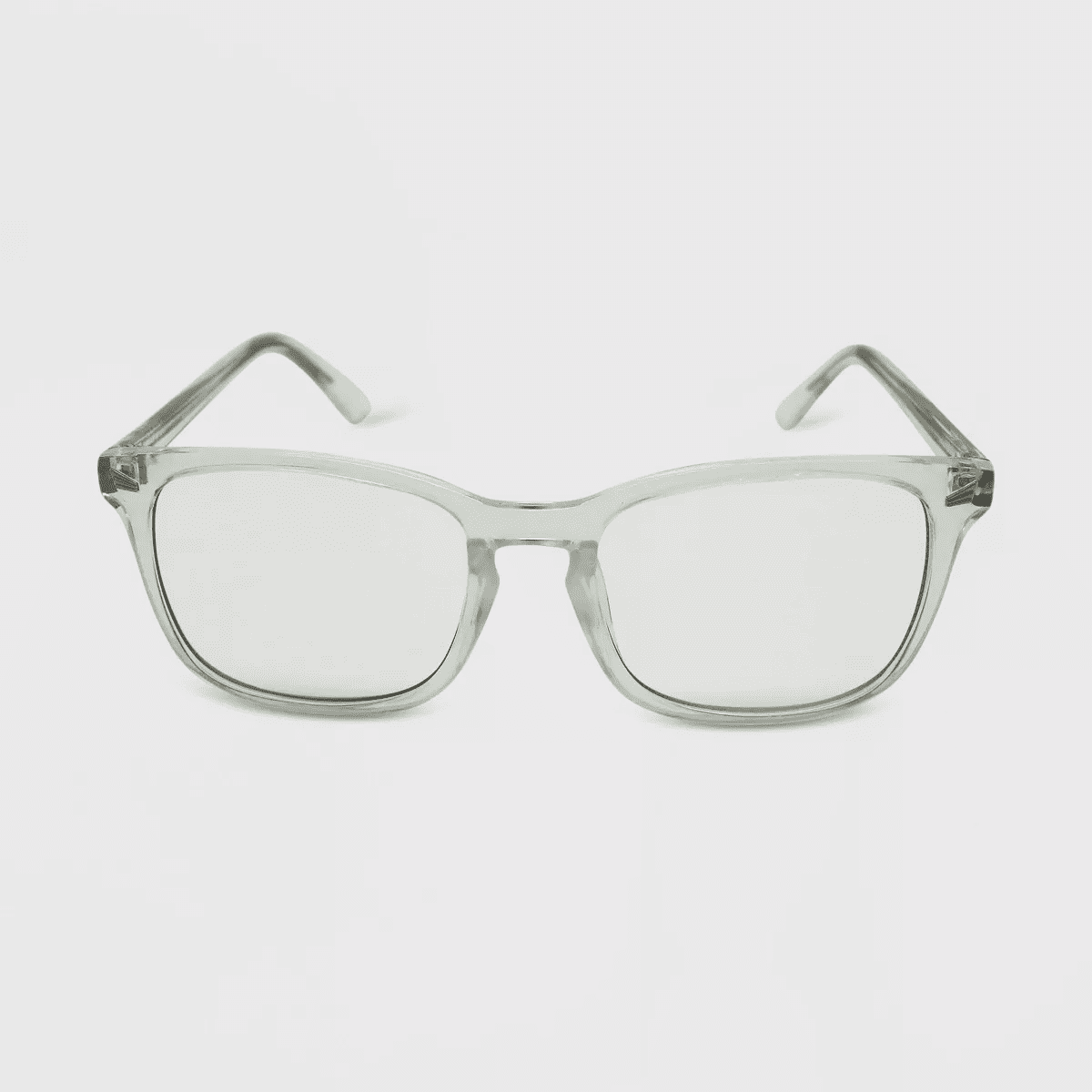 Women'S Crystal Rectangle Blue Light Filtering Glasses - Wild Fable™ Clear: Polycarbonate Frame, Medium Fit, Hinged Temple