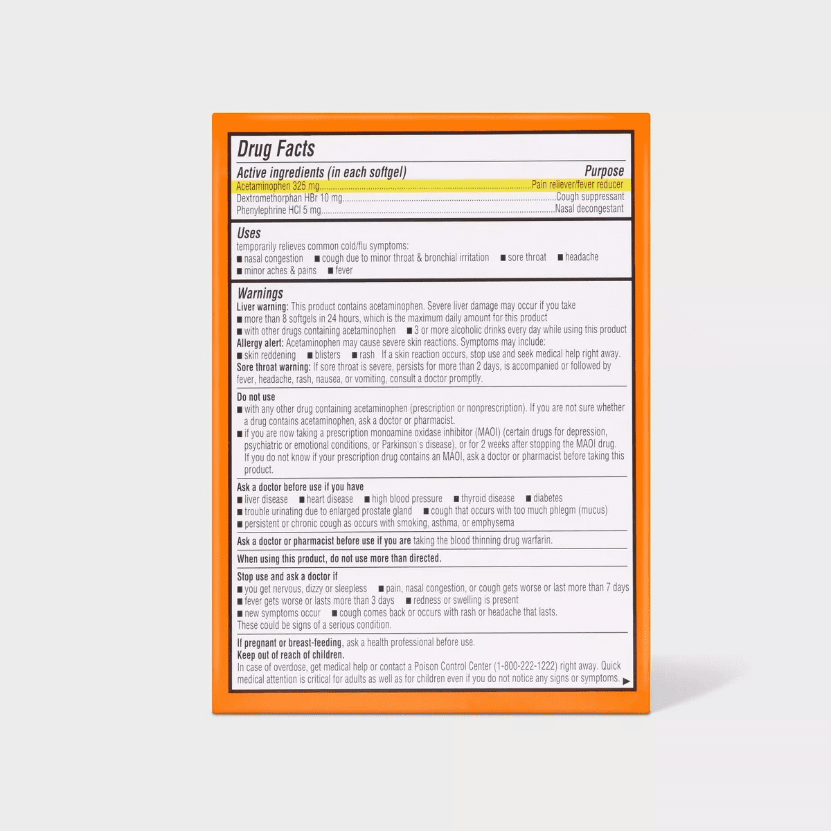 Daytime Cold & Flu Relief Softgels - 24Ct - Up&Up™ - Image 3