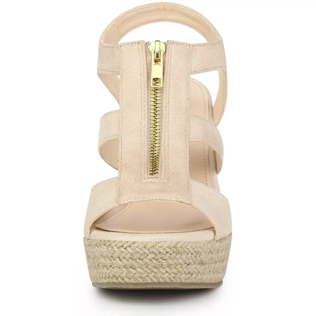 Allegra K Women'S Platform Heels Slingback Zipper Wedge Sandals - Image 3