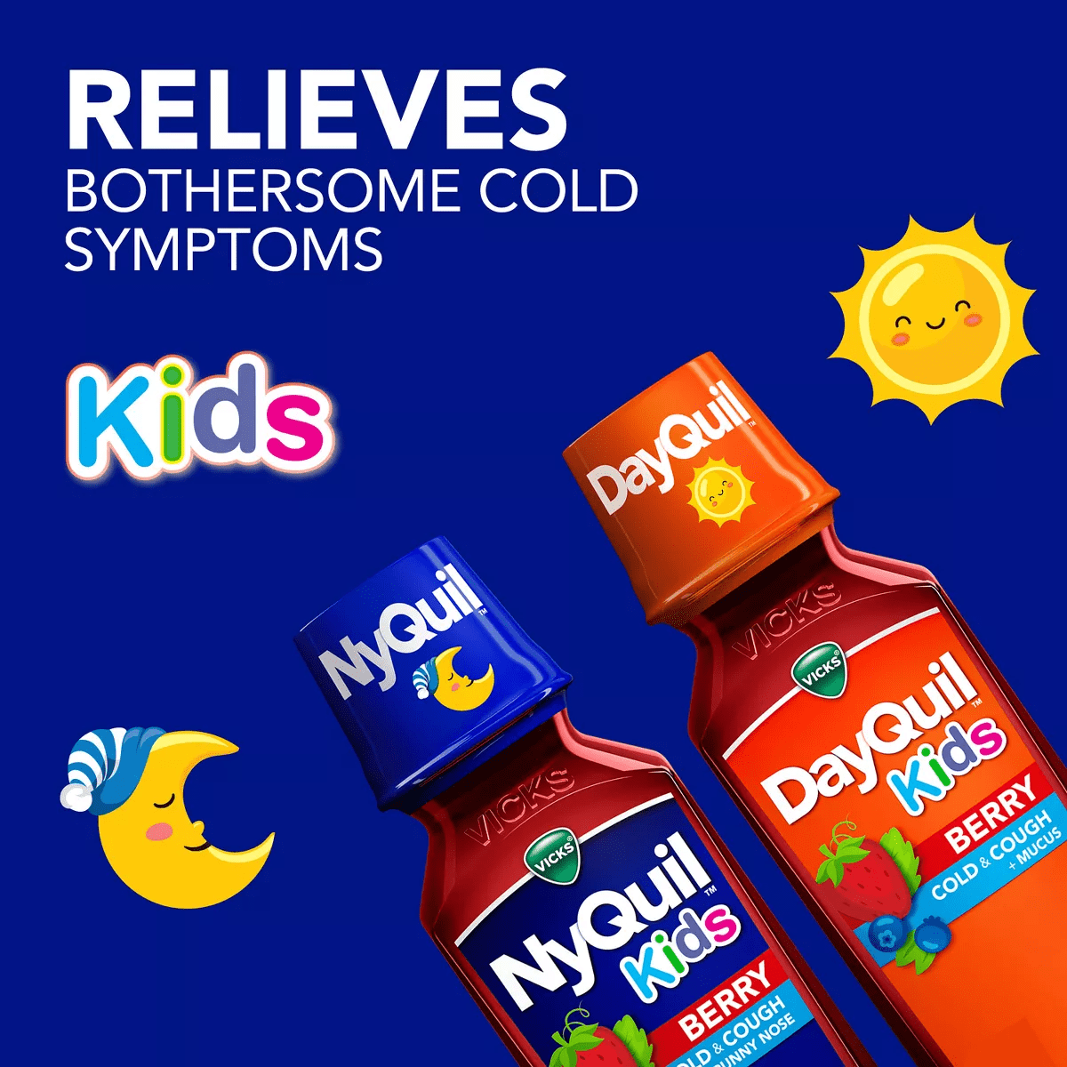 Vicks Kids Dayquil & Nyquil Berry Cold & Cough Medicine Liquid - 16 Fl Oz - Image 4