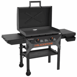 2-Burner Propane Outdoor Griddle with Hood in Black