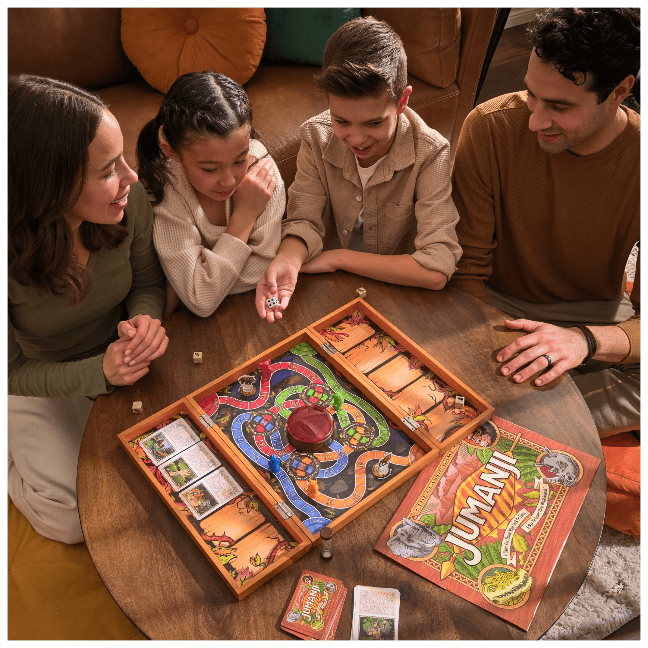, Jumanji the Game, Real Wooden Box Edition of the Classic Adventure Board Game, Ages 8 and Up - Image 2