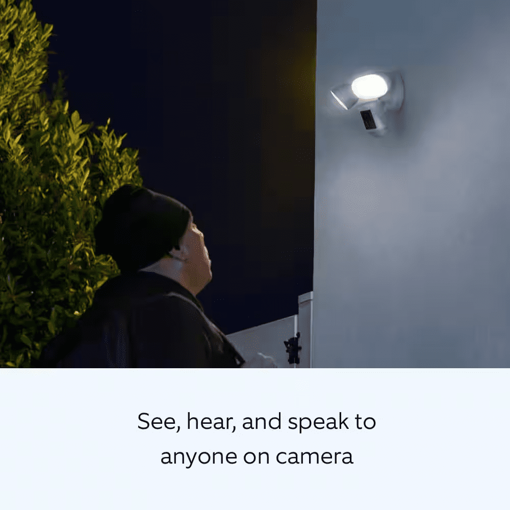 Floodlight Cam Pro - Smart Wired Outdoor Security Camera with 2-LED Lights, 3D Motion Detection, Dual Band Wifi - White - Image 3