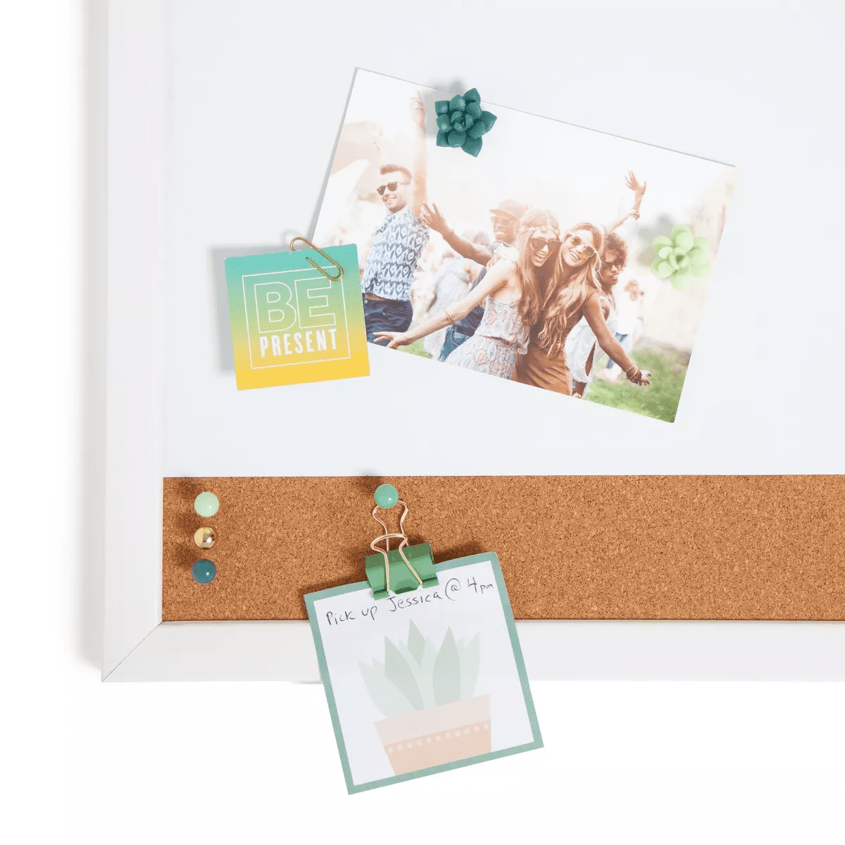 U Brands 65Ct Office Accessories Kit with Sticky Notepad Succulents - Image 7