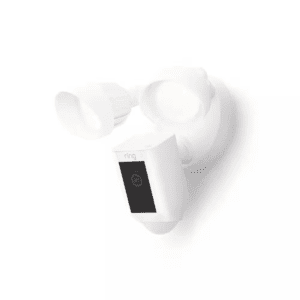 Floodlight Cam plus Wired - Outdoor Smart Security Camera with 2-LED Lights, 2-Way Talk, Color Night Vision, White