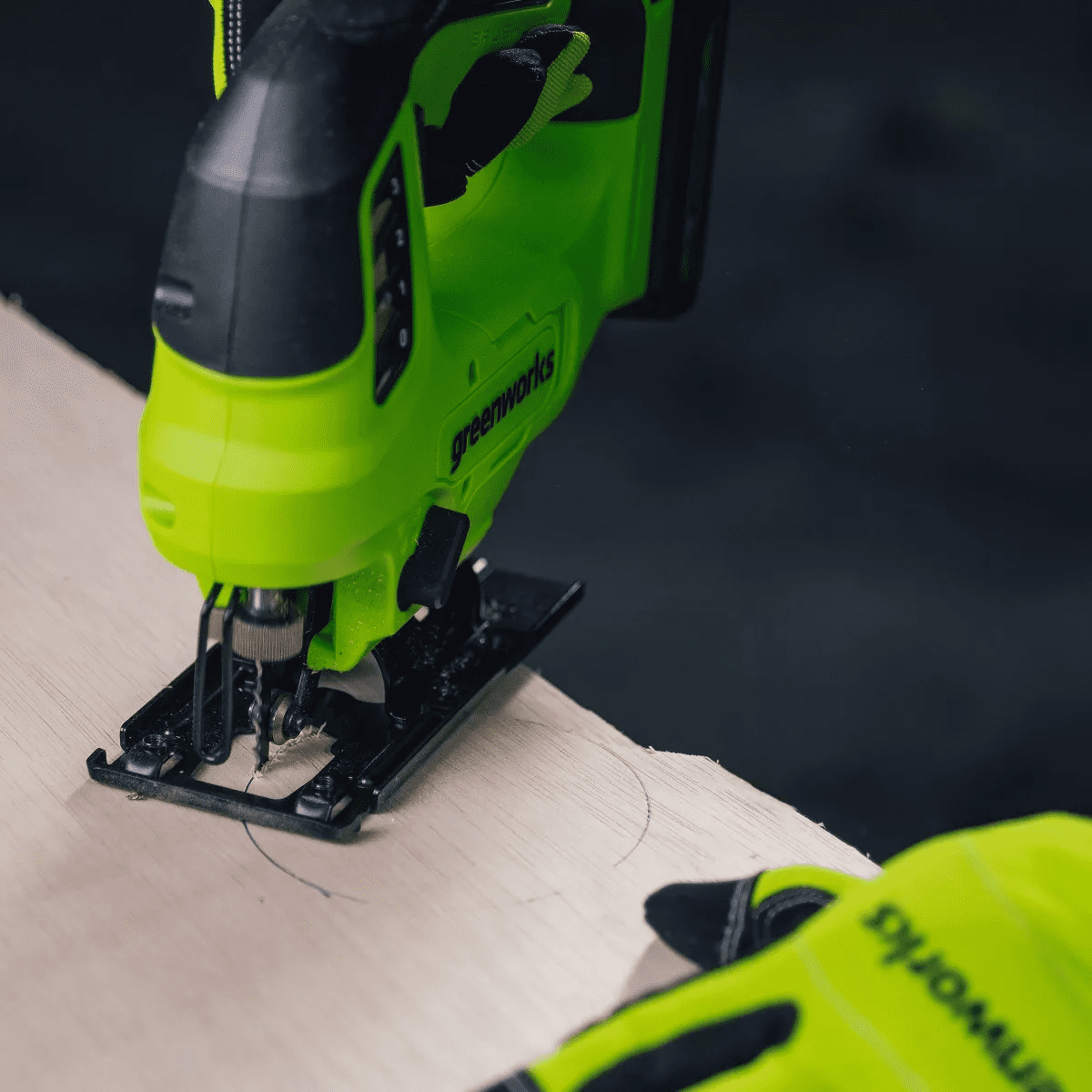 Greenworks POWERALL 24V Cordless Brushless 1'' Jigsaw with 1.5Ah Battery and Charger - Image 2