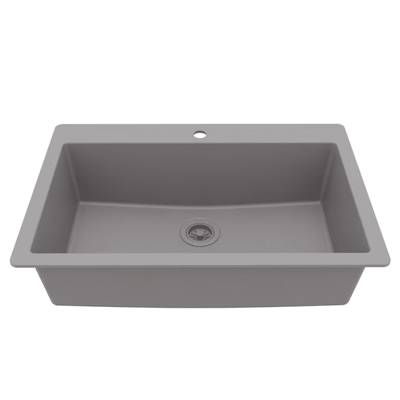 Drop-In or Undermount 33.0-In X 22.0-In Quartz Single Bowl Kitchen Sink - Image 14