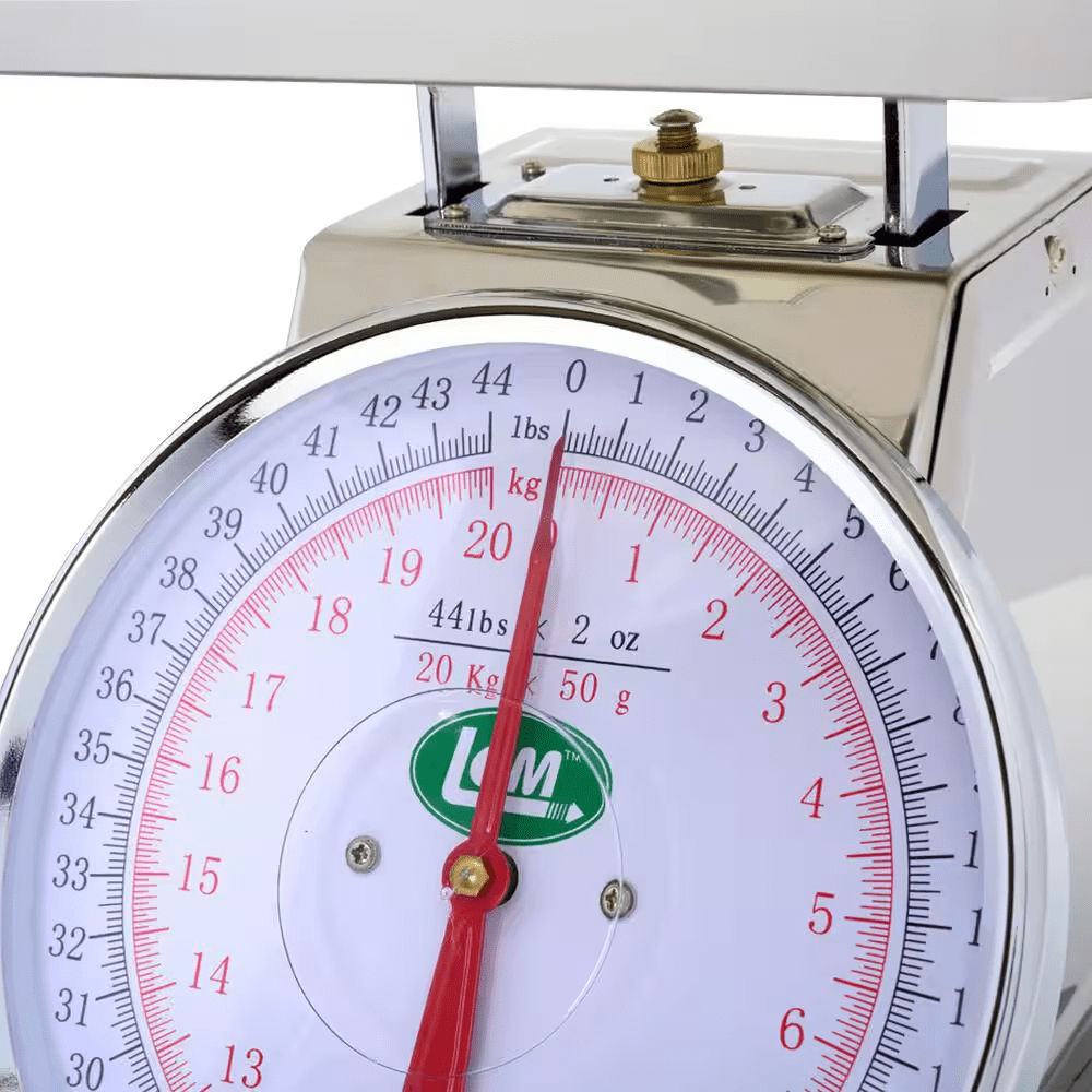 44 Lb. Stainless Steel Analog Food Scale - Image 3