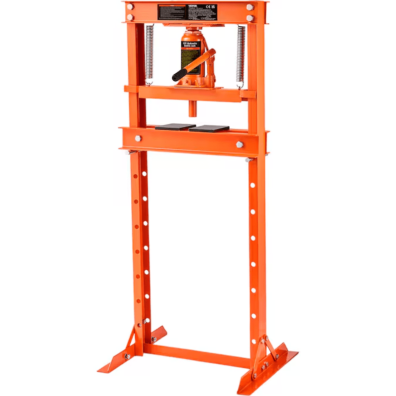 Orange 12-Ton Steel Hydraulic Jack Kit