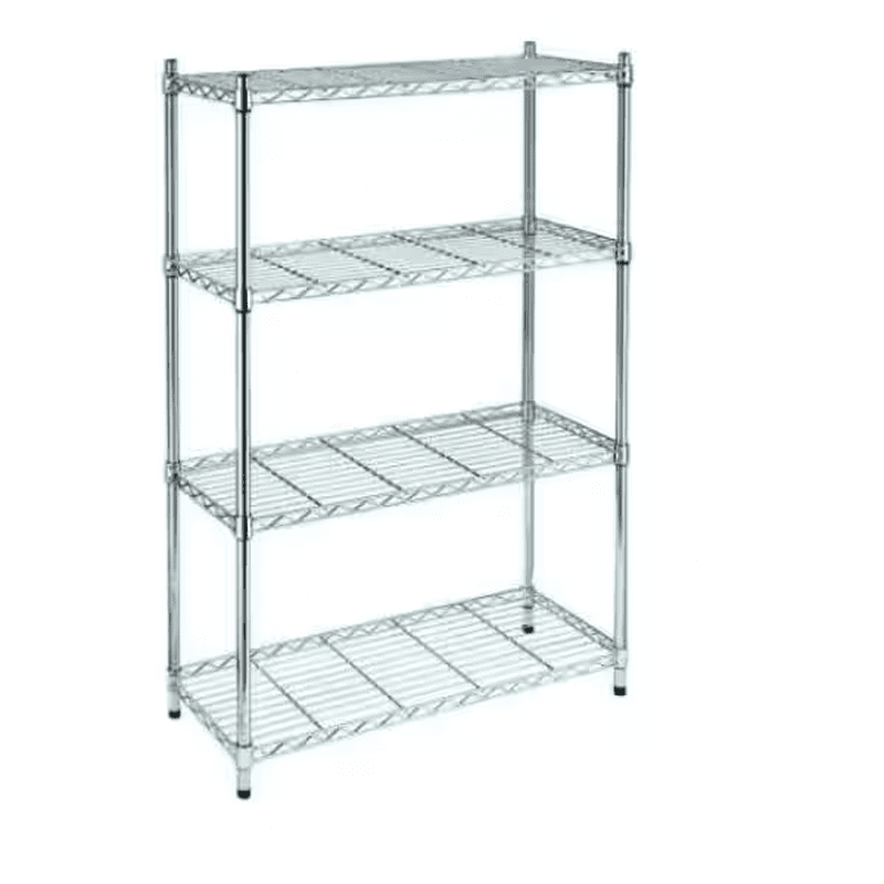 4-Tier Steel Wire Shelving Unit in Chrome (36 In. W X 54 In. H X 14 In. D) - Image 4