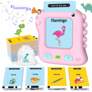 Upgraded Talking Flash Cards, Big Button Toys for 1 2 3 4 5 6 Year Girls, Educational Games for Toddlers, Preschool Learning Toys Dinosaur Toys Gifts for Christmas