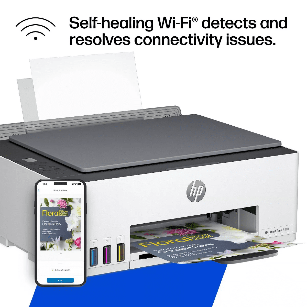 HP Smart Tank 5101 Wireless All-In-One Color Refillable Supertank Printer, Scanner, Copier (1F3Y0A) - Image 13
